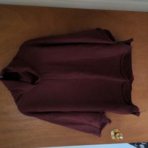 Free People Terry Sweatshirt, Turtleneck Funnel Neck size S small